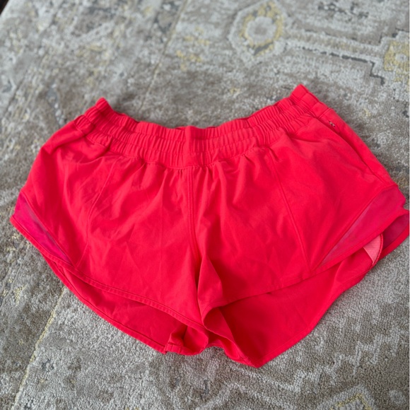 Lululemon Hotty Hot High-Rise Lined Short Neon size 10 - Picture 4 of 10